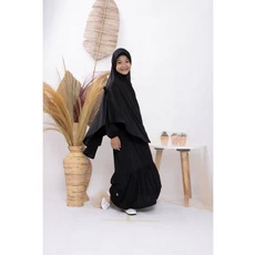 Gamis Hitam Anak Hitam Pesantren Umur 9 Tahun