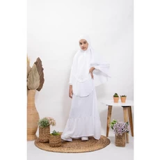 Gamis Anak Warna Navy Putih Cadar Dropship