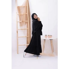 Gamis Hitam Anak Perempuan Hitam SMP Umur 7 Tahun