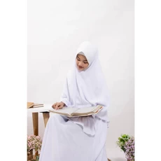 Jual Gamis Anak Perempuan Putih Seragam Umur 9 Tahun