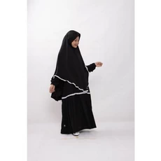 Gamis Jeans Anak Perempuan Hitam Ngaji Umur 11 Tahun