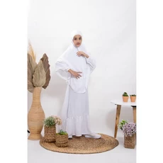 Gamis Anak Warna Putih Putih TPA Dropship