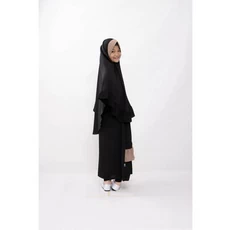 Gamis Anak Warna Hijau Botol Hitam SD ABG