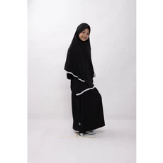 Gamis Anak Warna Hijau Botol Hitam Lebaran Dropship