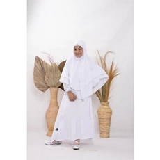 Gamis Susun Anak Putih Umur 6 Tahun