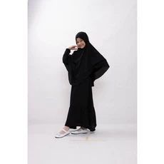 Jual Baju Muslim Anak Perempuan Lucu Hitam MTS Umur 13 Tahun