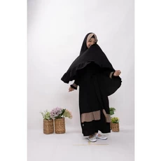 Gamis Anak Warna Navy Hitam Seragam Ecer