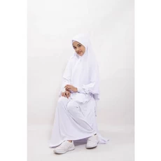 Gamis Jeans Anak Perempuan Putih TPQ ABG