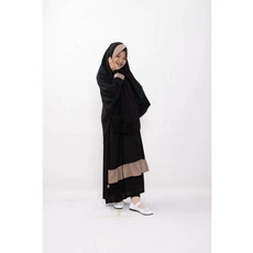 Gamis Polos Anak Hitam Cadar Umur 11 Tahun