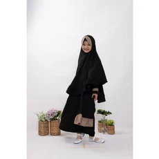 Gamis Ibu Dan Anak Rabbani Hitam Murah Remaja
