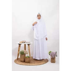 Jilbab Anak Syari Putih Seragam Reseller