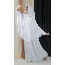 Gamis Anak Polos Putih Seragam Tanggung