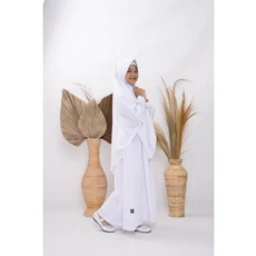 Gamis Susun Anak Putih Cadar Dropship