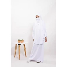 Gamis Putih Anak Rabbani Warna Putih Tanggung