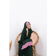 Gamis Jeans Anak Perempuan Niqab Umur 12 Tahun