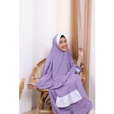 Gamis Anak Warna Hijau Botol Syari Dropship