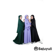 Gamis Anak Kombinasi 2 Warna Niqab Umur 6 Tahun