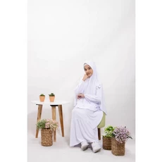 Gamis Couple Ibu Dan Anak Dewasa Putih MTS Reseller