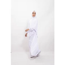 Gamis Jeans Anak Perempuan Putih Ngaji Anak Tanggung