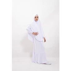 Jilbab Anak Syari Putih TPA Dropship