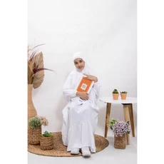 Gamis Putih Anak Perempuan Warna Putih Umur 9 Tahun