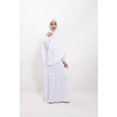 Gamis Anak Bahan Moscrepe Putih Ngaji Remaja