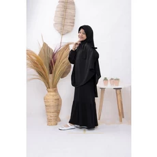 Gamis Monalisa Anak Hitam TPA Dropship