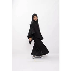 Gamis Polos Anak Hitam Murah Umur 8 Tahun