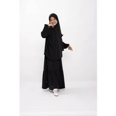 Jilbab Anak Syari Warna Hitam Terbaru 2023