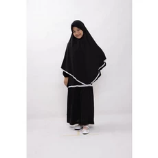 Gamis Toyobo Anak Hitam MTS Umur 13 Tahun