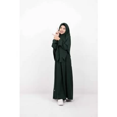 Gamis Anak Warna Hijau Botol SD Dropship