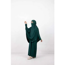 Gamis Polos Anak Niqab Umur 7 Tahun