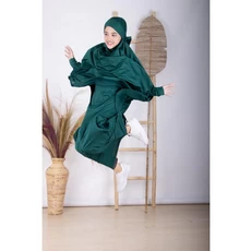 Gamis Anak Warna Putih Niqab Grosir