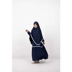 Gamis Anak Kombinasi 2 Warna TPQ Umur 6 Tahun