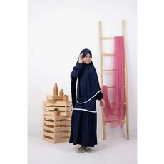 Gamis Anak Warna Navy Lebaran Anak Tanggung