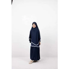 Gamis Anak Hijau Botol Polos Dropship