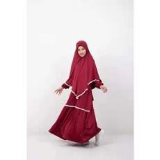 Gamis Anak Bahan Wolfis Syari Umur 12 Tahun