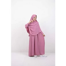 Gamis Anak Kombinasi 2 Warna Murah Dropship