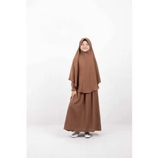 Gamis Anak Bahan Wolfis Niqab Umur 11 Tahun