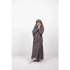 Gamis Hitam Anak Syari Umur 12 Tahun