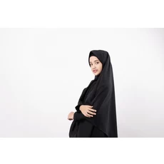 Gamis Levis Anak Perempuan Hitam Pesantren Remaja