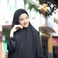 Gamis Anak Warna Navy Hitam Cadar Grosir