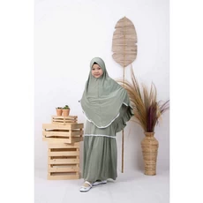 Gamis Anak Kombinasi 2 Warna SD IT Ecer