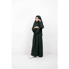 Gamis Anak Hijau Botol SD IT Reseller