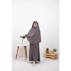Gamis Putih Anak Perempuan Santri Umur 10 Tahun