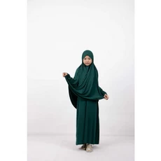 Gamis Anak Hijau Botol MTS Dropship