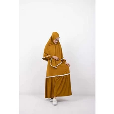 Gamis Anak Kombinasi 2 Warna Kuttab Dropship