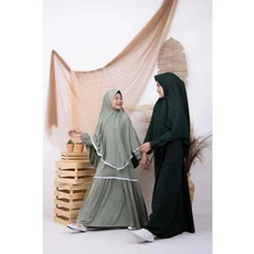 Gamis Couple Ibu Dan Anak Dewasa MTS Umur 11 Tahun