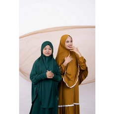 Gamis Anak Kombinasi 2 Warna Murah Usia Tanggung