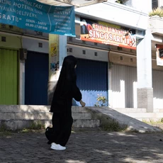 Gamis Anak Kombinasi 2 Warna Hitam Seragam Umur 8 Tahun